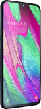 Samsung Galaxy A40 zwart voorkant linkerzijkant