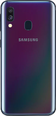 Samsung Galaxy A40 zwart achterkant