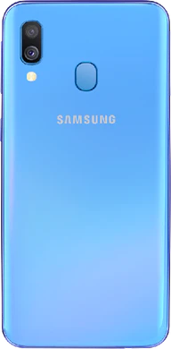 Samsung Galaxy A40 blauw achterkant
