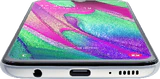 Samsung Galaxy A40 wit onderkant schuin