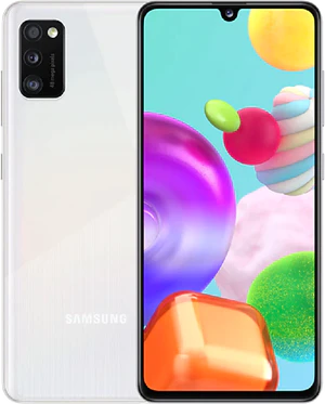 Samsung Galaxy A41 white overview