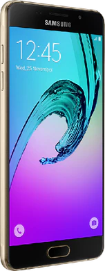 Samsung Galaxy a5 2016 goud voorkant linkerzijkant