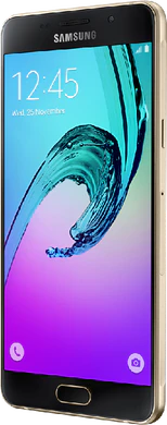 Samsung Galaxy a5 2016 goud voorkant rechterzijkant