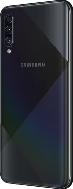 Samsung Galaxy A50s svart tillbaka vänster sida