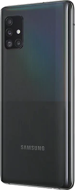 Samsung Galaxy A51 5G zwart achterkant linkerzijkant