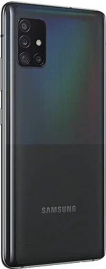 Samsung Galaxy A51 5G zwart achterkant rechterzijkant