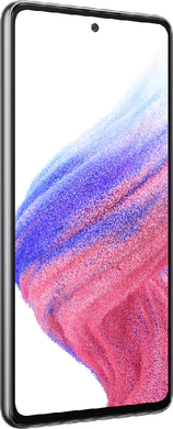 Samsung Galaxy A53 5G nero copertina frontale lato sinistro