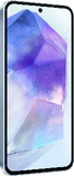 Samsung Galaxy A55 5g blå front venstre side
