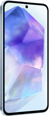 Samsung Galaxy A55 5g blå front venstre side