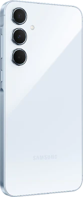 Samsung Galaxy A55 5g blå bagside højre side