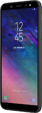 Samsung Galaxy A6 nero copertina frontale lato destro
