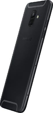 Samsung Galaxy A6 nero indietro lato sinistro aslant