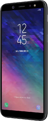 Samsung Galaxy A6 nero lato destro copertina frontale