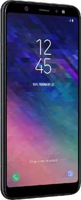 Samsung Galaxy a6 plus zwart linkerzijkant voorkant