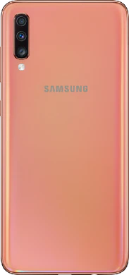 Samsung Galaxy A70 pink tillbaka