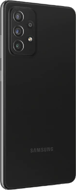 Samsung Galaxy A72 zwart achterkant rechterzijkant