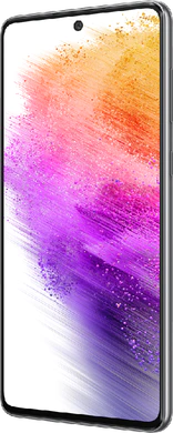 Samsung Galaxy A73 5G grå front højre side