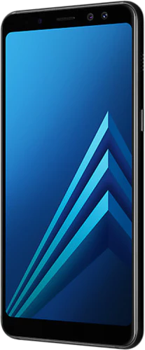 Samsung Galaxy a8 2018 duos nero copertina frontale lato destro Samsung Galaxy a8 2018 duos nero copertina frontale lato destro