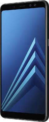 Samsung Galaxy a8 plus 2018 nero copertina frontale lato destro