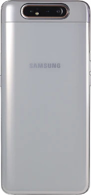 Samsung Galaxy A80 zilver achterkant