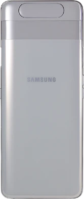 Samsung Galaxy A80 zilver achterkant geopend