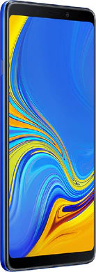 Samsung Galaxy a9 blauw voorkant linkerzijkant