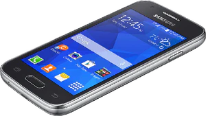 Samsung Galaxy Ace 4 LTE dynamic grau schräg