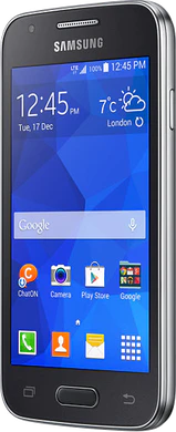 Samsung Galaxy Ace 4 LTE dynamic grau schräg rechte Seite