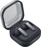 Samsung Galaxy Buds 4 Pro black case front left side bottom opened