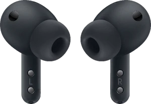 Samsung Galaxy Buds 4 Pro black earbuds in side