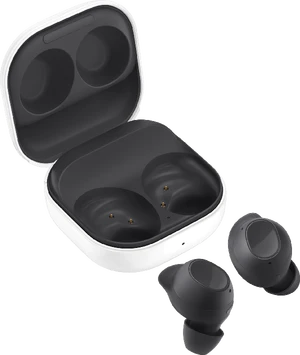 Samsung Galaxy Buds FE grå sag Åbnet oversigt