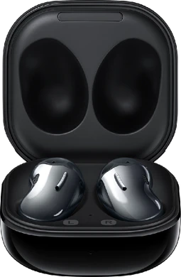 Samsung Galaxy Buds Live black case front bottom opened