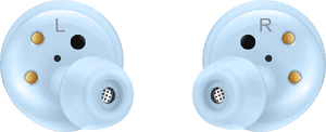 Samsung Galaxy buds plus blue in side