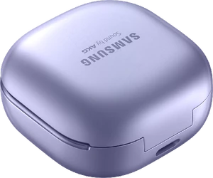 Samsung Galaxy Buds Pro paars case gesloten voorkant bovenkant rechterzijkant