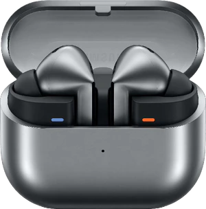 Samsung Galaxy buds3 pro argento case aperto