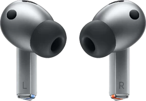 Samsung Galaxy buds3 pro argento all'interno di