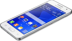 Samsung Galaxy Core 2 dynamic weiß schräg