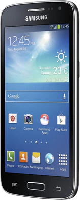 Samsung Galaxy Core LTE zwart schuin rechterzijkant