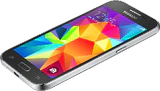 Samsung Galaxy core prime value edition grau Unterseite schräg