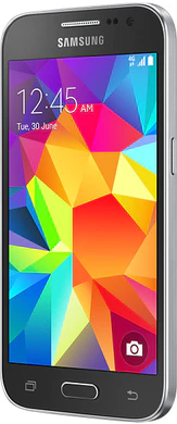 Samsung Galaxy core prime value edition grau Vorderseite rechte Seite