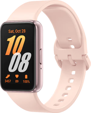 Samsung Galaxy Fit 3 pink front höger sida