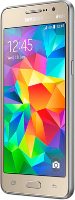 Samsung Galaxy Grand Prime VE Duos goud rechterzijkant schuin