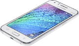Samsung Galaxy J1 Duos white tilted ed