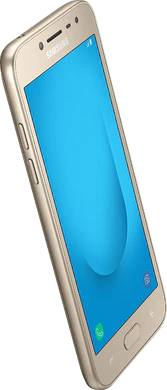 Samsung Galaxy j2 2018 oro copertina frontale lato sinistro top aslant