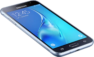 Samsung Galaxy j3 2016 duos zwart schuin