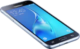 Samsung Galaxy j3 2016 duos zwart schuin
