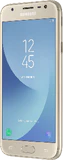 Samsung Galaxy j3 2017 goud voorkant rechterzijkant