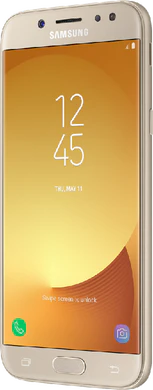 Samsung Galaxy j5 2017 duos goud voorkant rechterzijkant