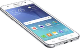 Samsung Galaxy J5 white bottom tilted ed