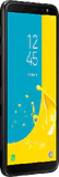 Samsung Galaxy J6 zwart voorkant linkerzijkant